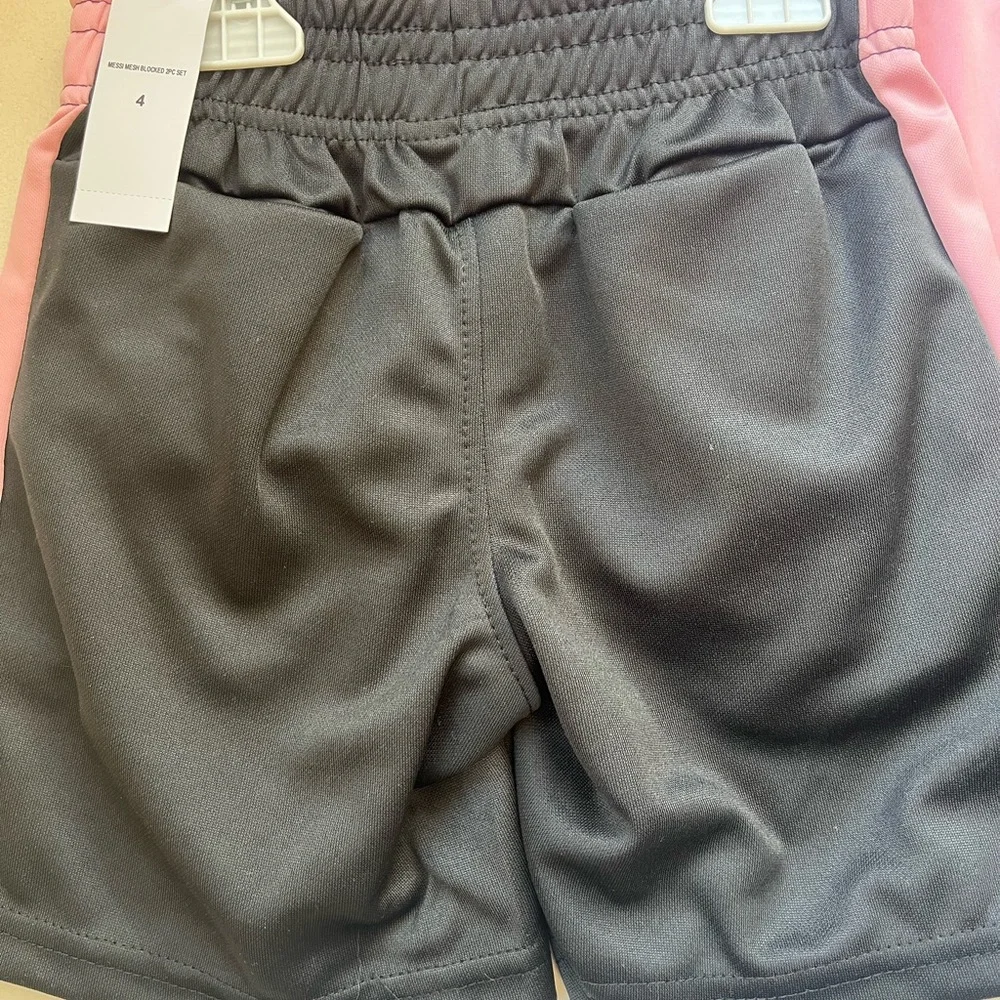 Kids Pink and Black Messi Matching Set